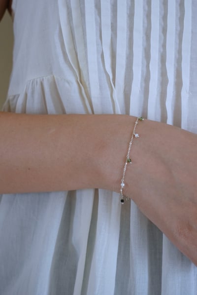 碧璽珍珠垂墜手鍊 S9256