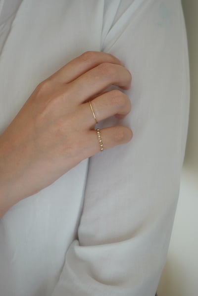 碧璽銀珠彈性珠戒 S9258