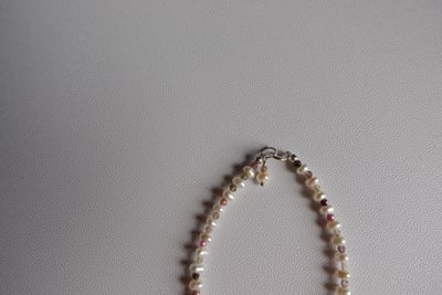 扁珍珠碧璽純銀手鍊 S9256