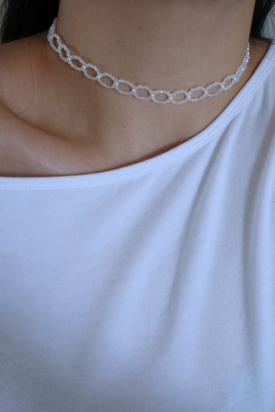 月光石花圈頸鍊 S9254