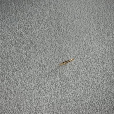 微鑲迷你三個鋯石戒指 14KGF2