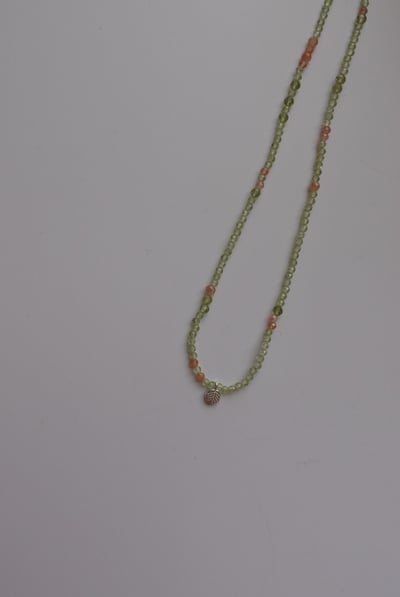 圓葉 橄欖石項鍊 S9254