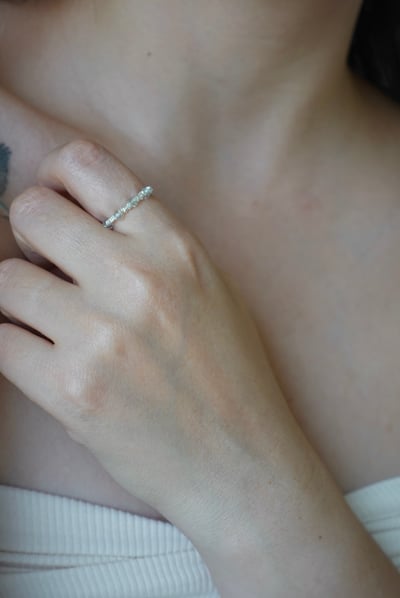 疊浪 彈性戒指 ①1