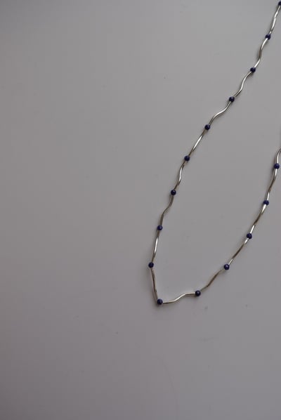 波浪間隔青金石項鍊 S9255