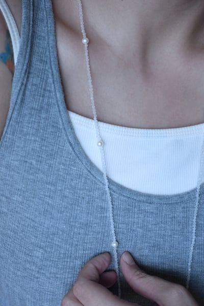 月光石珍珠長項鍊 S9252