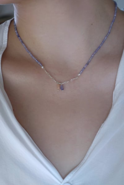 落日 坦桑石項鍊 S9257