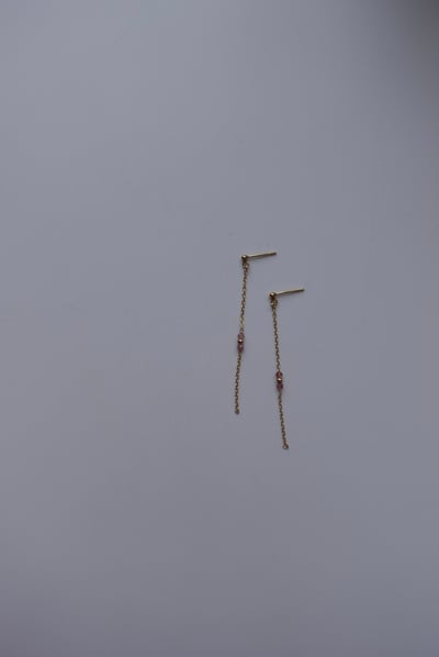 碧璽糖果造型耳環 14KGF1