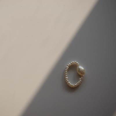 巴洛克珍珠彈性珠戒3