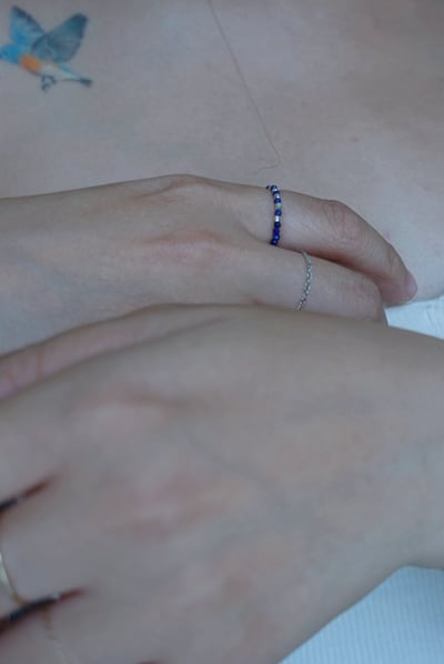 青金石小方塊戒指 S9252