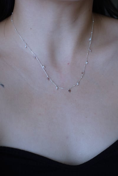 碧璽珍珠垂墜項鍊 S9255