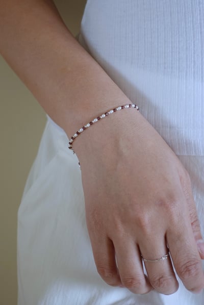 迷你珍珠石榴石手鍊 S9254