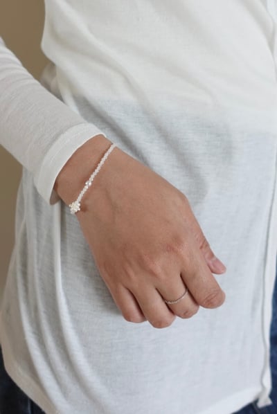 珍珠繡球花月光石手鍊 S9253