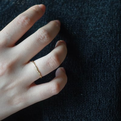 波浪光面戒 14KGF3