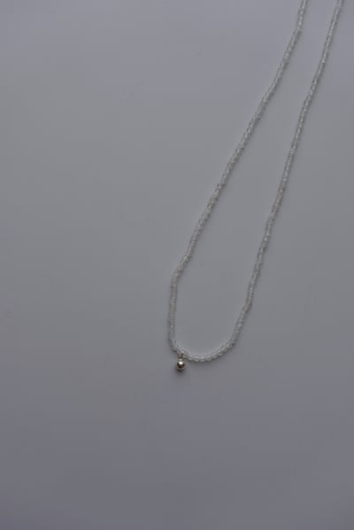 月光石小銀珠項鍊 S9251