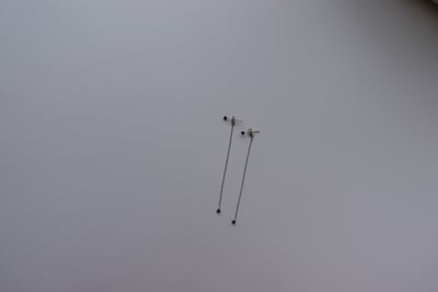 黑尖晶石後掛耳環 S9252