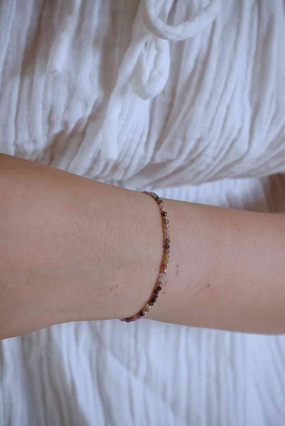 彩色碧璽銀珠手鍊 S9251