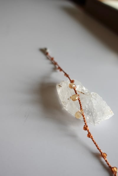橙石榴石編繩手鍊 S9256