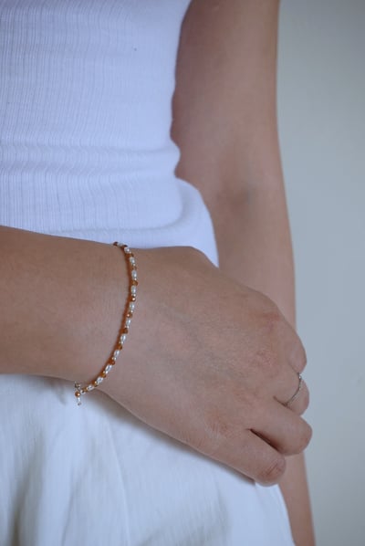 迷你珍珠石榴石手鍊 S9256