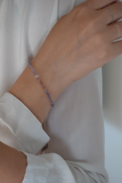 晚霞 坦桑石手鍊 14KGF4