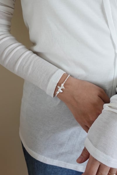 花瓣珍珠月光石手鍊 S9253