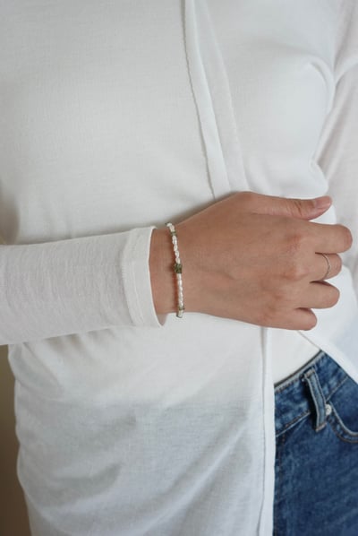 巴洛克珍珠綠磷灰石手鍊 S9253