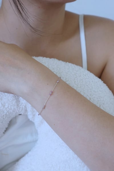 碧璽糖果造型間隔手鍊 S9258