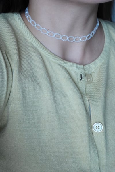 月光石花圈頸鍊 S9256