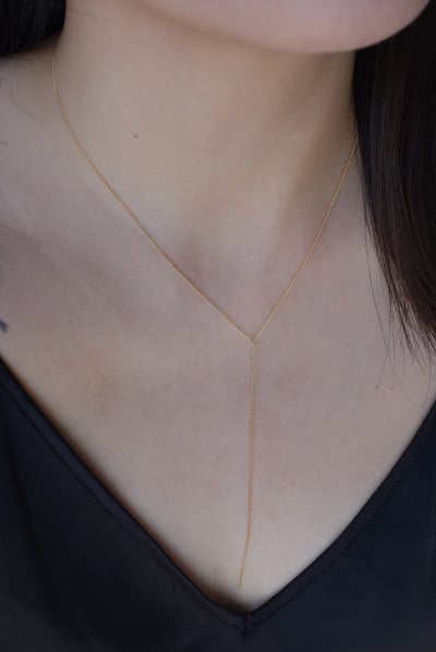 Classic 經典Y字項鍊14KGF2
