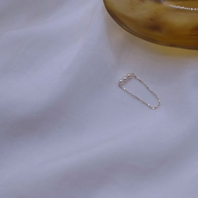 三顆珍珠鏈戒 S9251