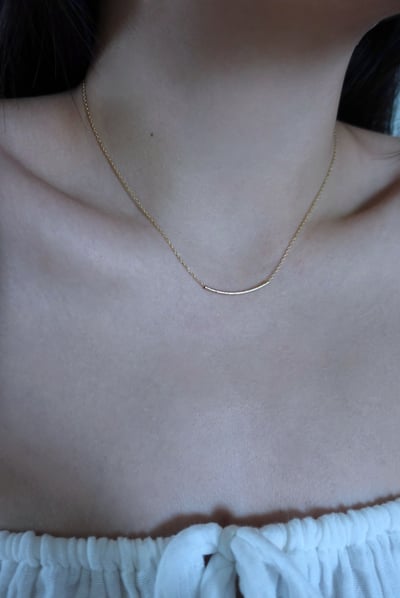 Classic 金管微笑項鍊 14KGF2