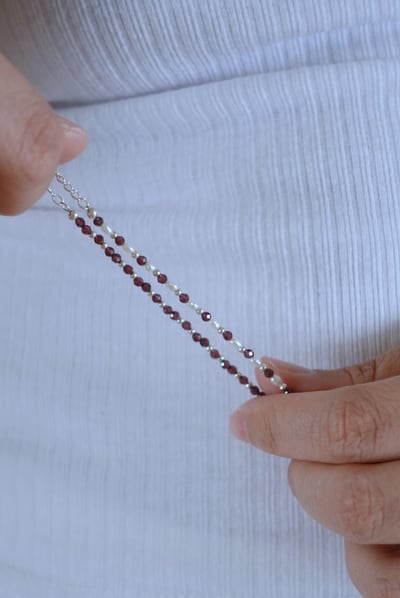 迷你珍珠石榴石手鍊 S92510