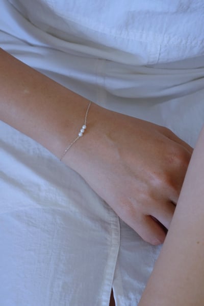 三顆珍珠手鍊 S9255