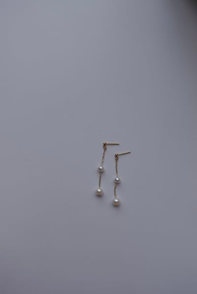 大小珍珠耳鏈 14KGF1