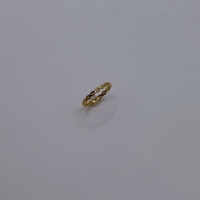 麻花光面戒 14KGF2