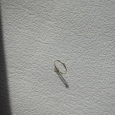 單顆鋯石光身戒指 14KGF2