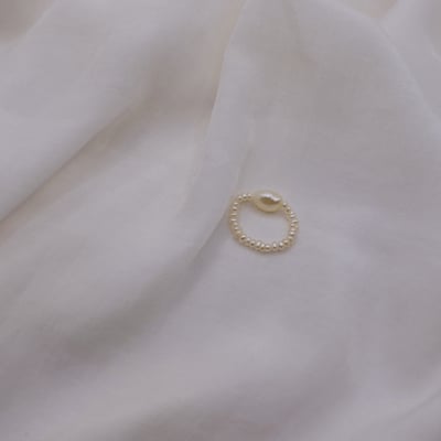 巴洛克珍珠彈性珠戒2