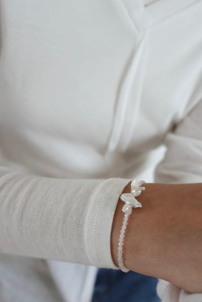 花瓣珍珠月光石手鍊 S9254