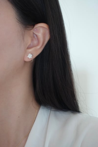 小繡球花耳環 S9253