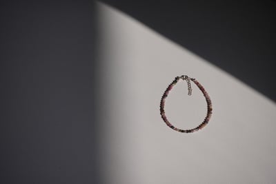 彩色碧璽銀珠手鍊 S9253