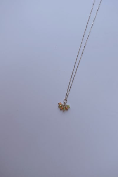 橄欖石太陽石垂墜項鍊 S9251