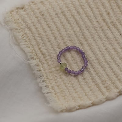 葡紫 彈性珠戒 S9252