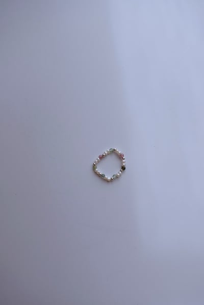 碧璽珍珠彈性珠戒 S9251