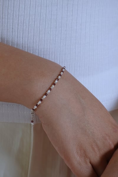 迷你珍珠石榴石手鍊 S9251