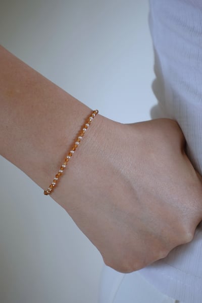 石榴石銀珠手鍊 S9253