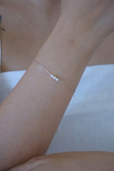 三顆珍珠手鍊 S9251