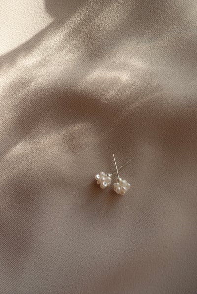 小繡球花耳環 S9251