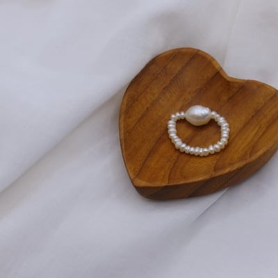 巴洛克珍珠彈性珠戒1