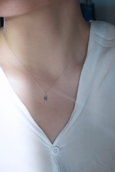 單顆橢圓坦桑石項鍊 S9255