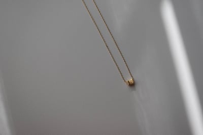 Classic 刻花圓柱項鍊 14KGF4