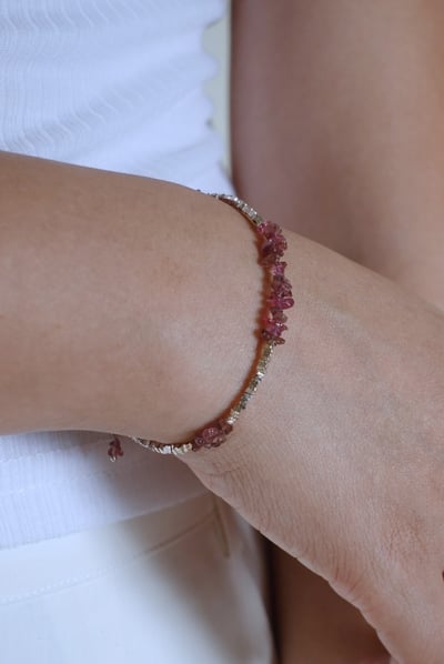 碎銀粉碧璽手鏈 S9256